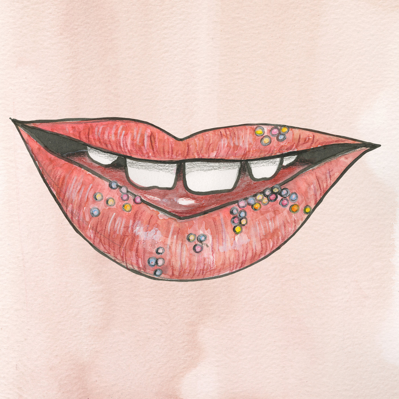 100 Women Lips Print - No.26 - Iris